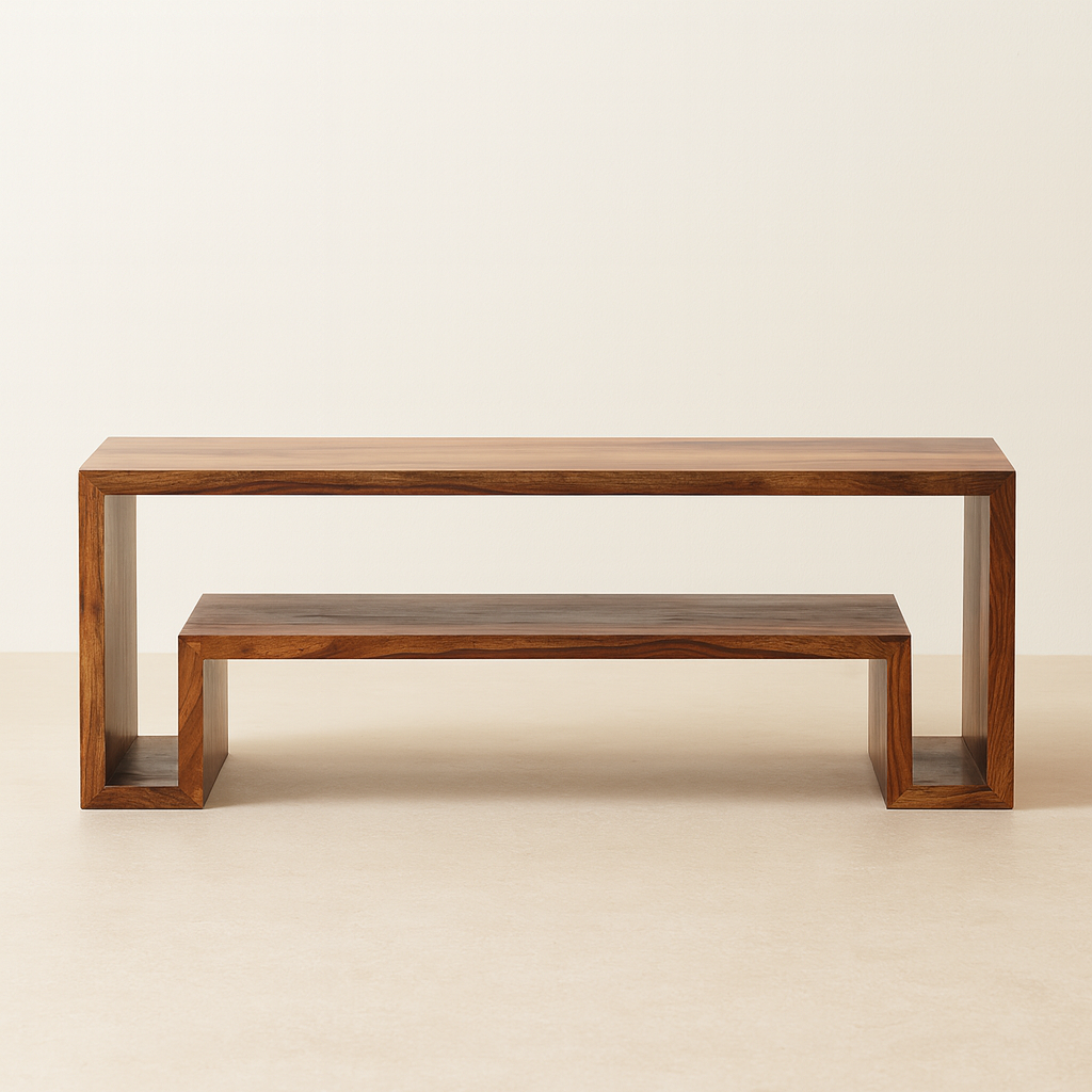 طاولة تلفزيون 120 × 30 × 45 سم – بني – AZ30020