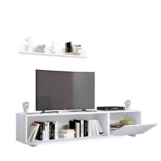 TV Table, 180 × 30 × 40 cm - White - AZ30028