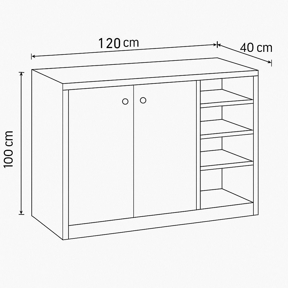 جزامة، 120 × 40 × 100 سم - خشبي - AZ40044