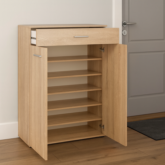 Shoe Cabinet, 80 × 38 × 110 cm - Wooden - AZ40051