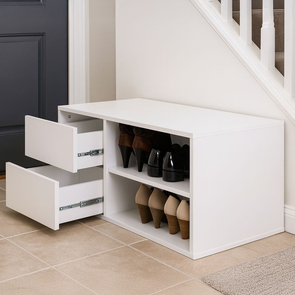 Shoe Cabinet, 80 × 45 × 45 cm - White - AZ40052