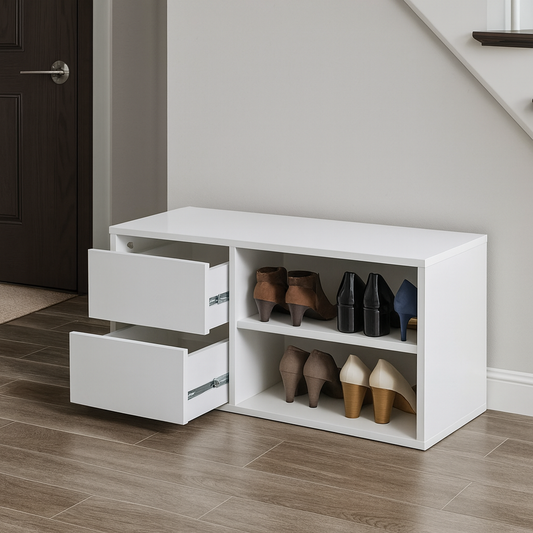 Shoe Cabinet, 80 × 45 × 45 cm - White - AZ40052