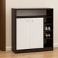 Shoe Cabinet, 90 × 35 × 100 cm - Black and White - AZ40053