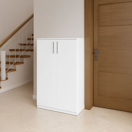 Shoe Cabinet, 60 × 38 × 110 cm - White - AZ40055