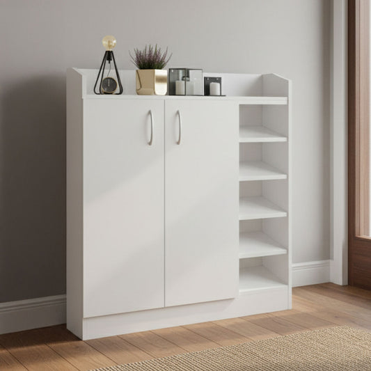 Shoe Cabinet, 100 × 38 × 110 cm - White - AZ40056
