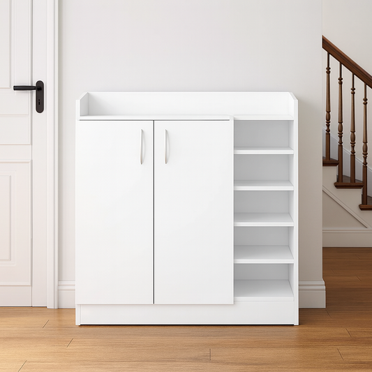 Shoe Cabinet, 100 × 38 × 110 cm - White - AZ40056