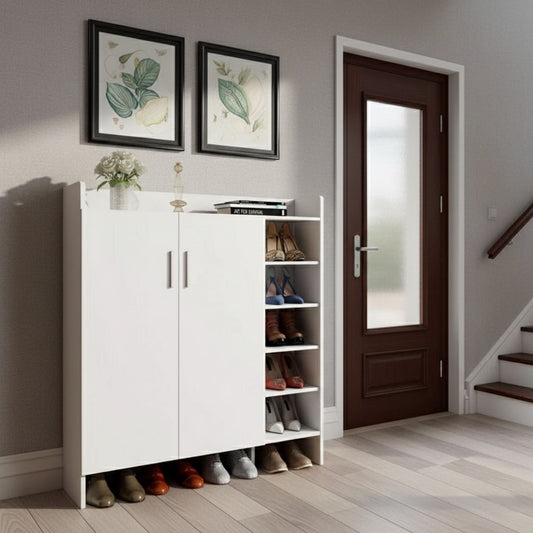 Shoe Cabinet, 100 × 32 × 120 cm - White - AZ40058
