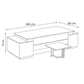 مكتب 200×80×75 سم - أسود وأبيض - AZ50003
