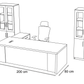 Desk 200 x 80 x 75 cm - Brown - AZ50004