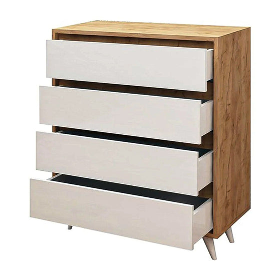 Unit Drawers, 70 × 40 × 86 cm - Wooden and White - AZ500140