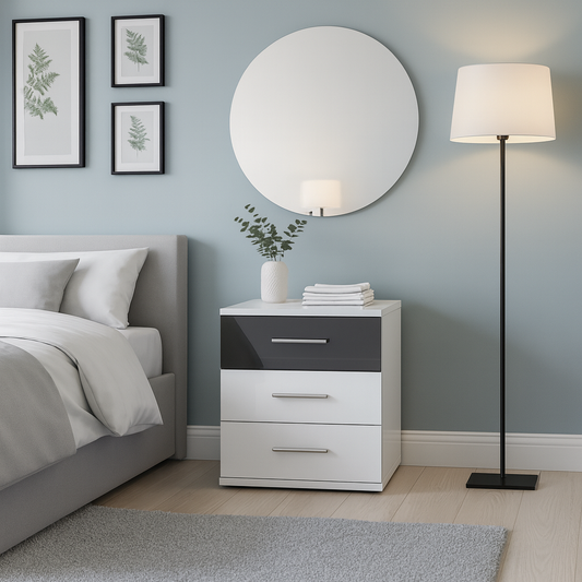 Unit Drawers, 40 × 40 × 50 cm - Black and White - AZ500150