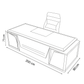 مكتب 200 × 80 × 75 سم - بني - AZ50016
