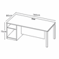 مكتب 160 × 80 × 75 سم - بني وأبيض - AZ50017