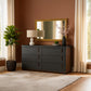 Unit Drawers, 120 × 40 × 80 cm - Black and Wooden - AZ500200