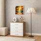 Unit Drawers, 73 × 45 × 73 cm - White and Wooden - AZ50028