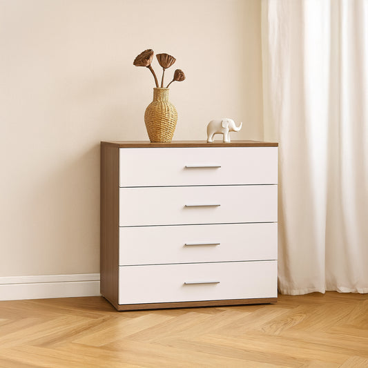 Unit Drawers, 73 × 45 × 73 cm - White and Wooden - AZ50028