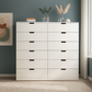 Unit Drawers, 130 × 40 × 120 cm - White - AZ5003