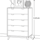 Unit Drawers, 80 × 40 × 110 cm - Wooden - AZ5004