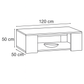 Reception Table, 120 × 50 × 50 cm - White and Brown - AZH-00051