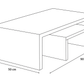 Reception Table, 90 × 50 × 40 cm - Wooden and Black - AZH-00060