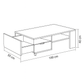 Reception Table, 100 × 50 × 40 cm - Wooden and White - AZH-00061