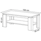 Reception Table, 100 × 50 × 40 cm - Wooden - AZH-00063