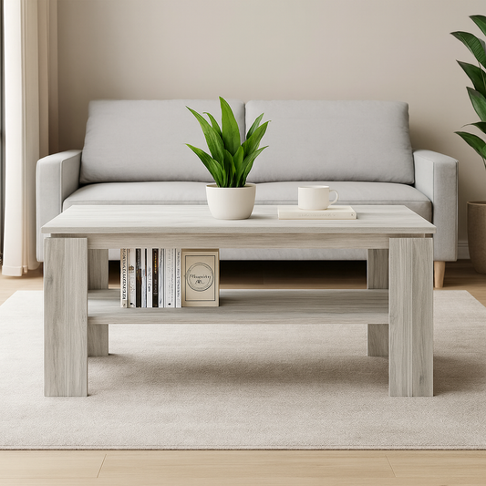 طاولة استقبال 100×50×40 سم - رمادي - AZH-00063
