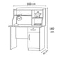 Desk 100 x 60 x 140 cm - wooden - AZ1200