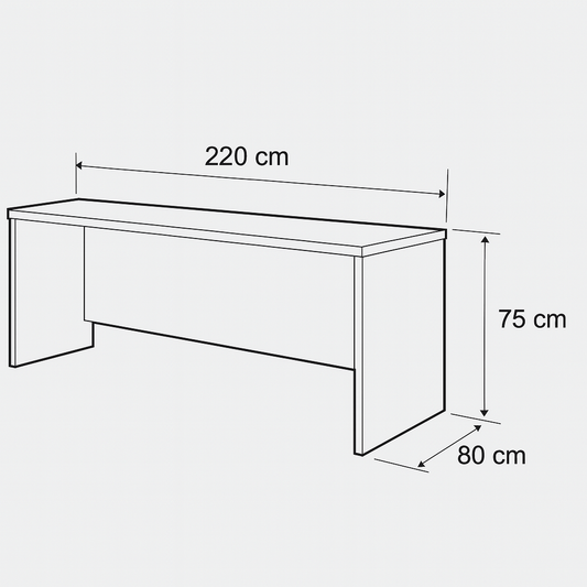 مكتب 220×80×75 سم – خشبي – AZ11189