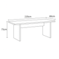 Desk 75 x 220 x 80 cm - Wooden - AZ11171
