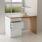 Desk 75 x 160 x 80 cm - Wooden and White - AZ11190