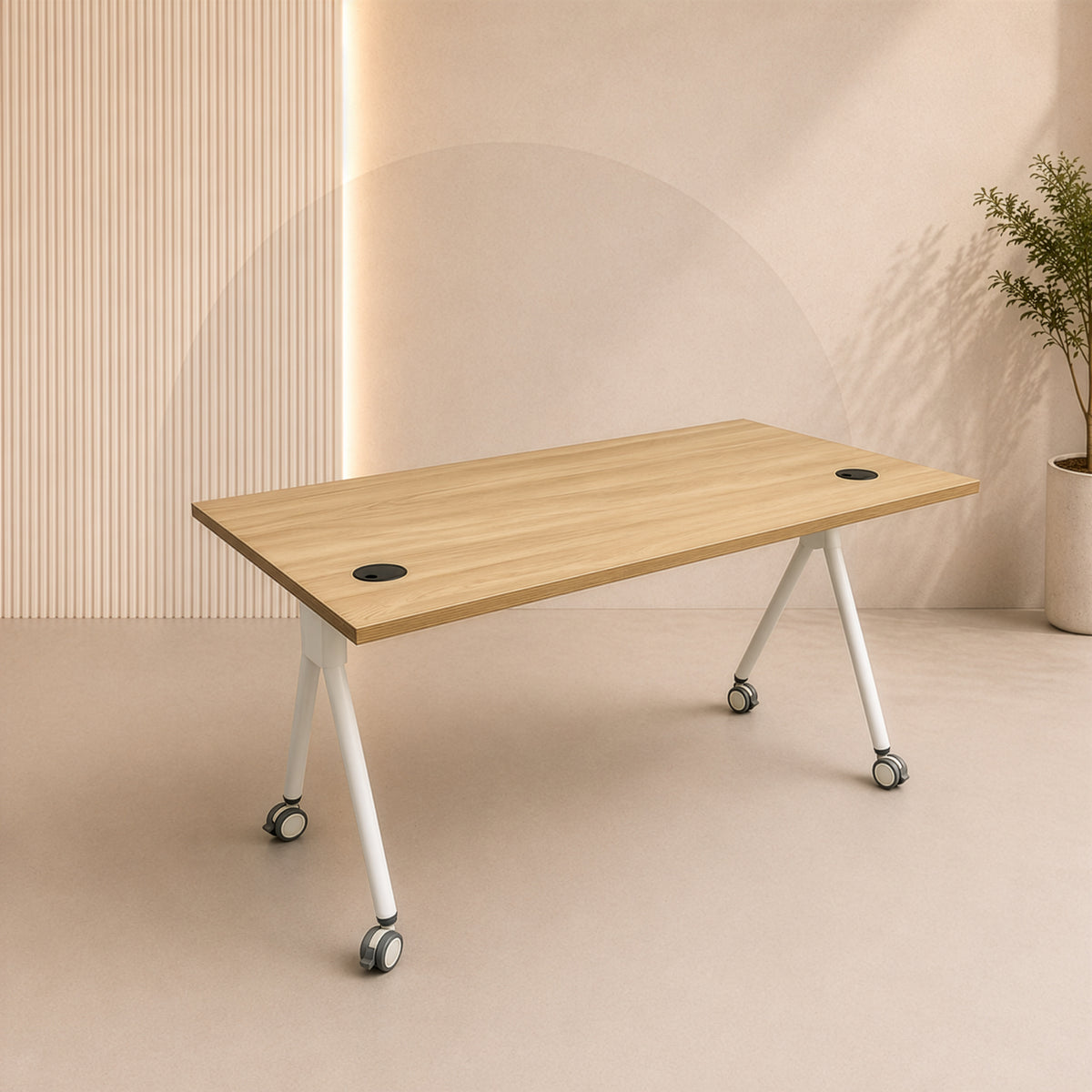 مكتب 120×60×75 سم + شاسيه معدني – خشبي – AZ50008