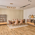 Victoria Dining Room – Table 200×100 cm, Buffet 180 cm, Showcase 120 cm, 4 Chairs (CH40), 2 Chairs (CH60) 