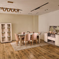 Oscar Dining Room – Table 180×90 cm, Buffet 160 cm, Showcase 100 cm, 6 Chairs 