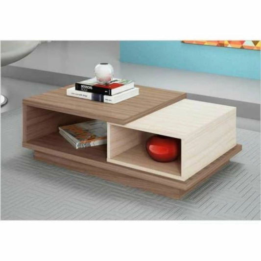 طاولة استقبال 90×42×50 سم - أبيض وخشبي - AZH-00028
