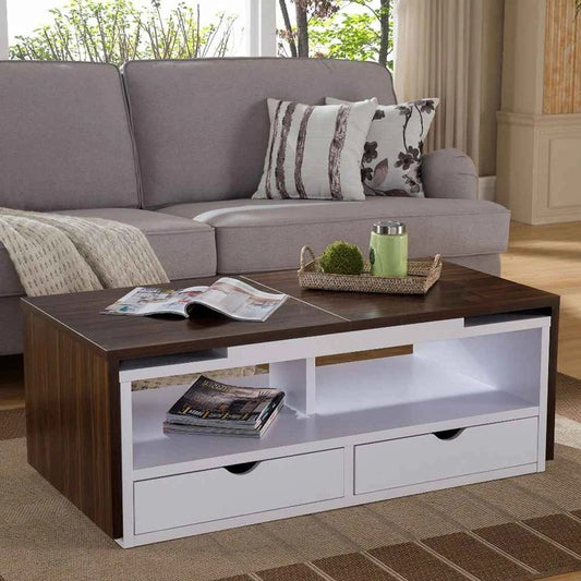 Reception Table, 100 × 50 × 40 cm - Wooden and White - AZH-00053