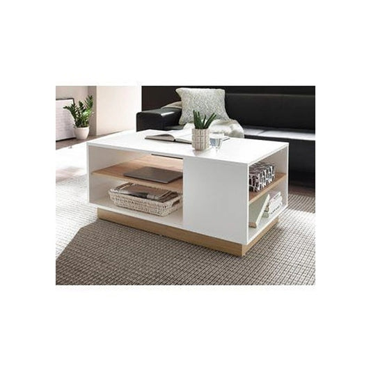 Reception Table, 80 × 50 × 45 cm - Wooden and White - AZH-00054
