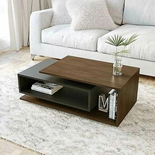 Reception Table, 100 × 50 × 40 cm - Wooden and Black - AZH-00055
