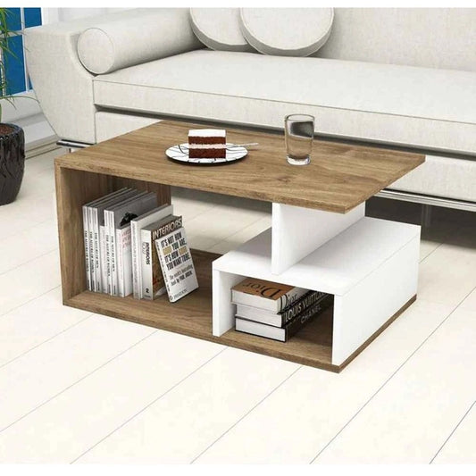 Reception Table, 100 × 50 × 40 cm - Wooden and White - AZH-00056