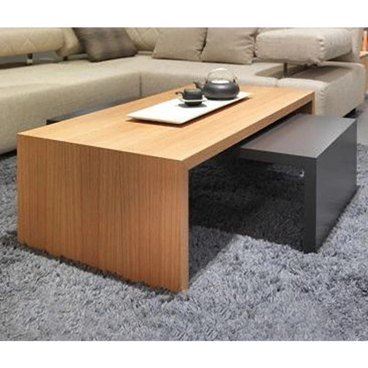 طاولة استقبال 90×50×40 سم - خشبي وأسود - AZH-00060
