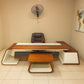Desk 200 x 80 x 75 cm - Brown and white - AZ50001
