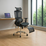 كرسي مكتب بظهر عالى - 124 × 76 × 70 سم - أسود