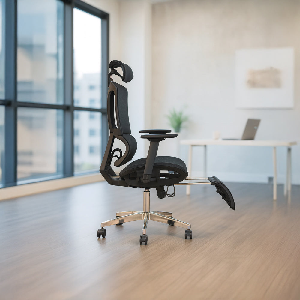 كرسي مكتب بظهر عالى - 124 × 76 × 70 سم - أسود