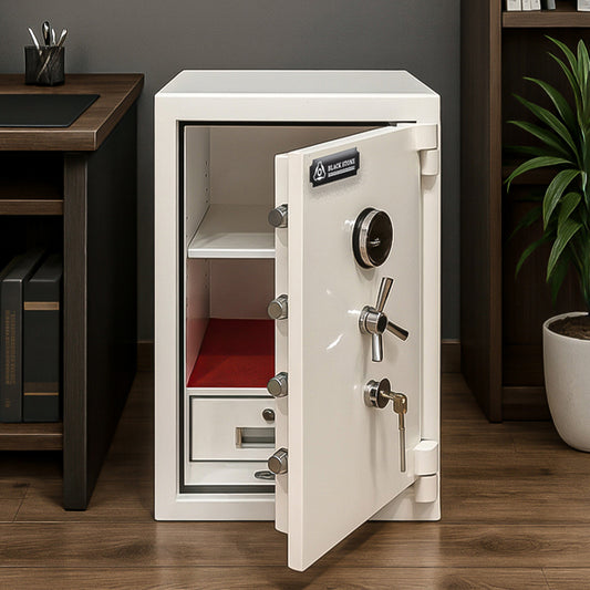 خزينة حديدية – ديجيتال + مفتاح – الارتفاع 80 سم × العرض 55 سم × العمق 55 سم – MH-800