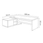 Manager's desk 220 x 80 x 160 - black&wooden - AZ1089