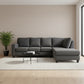 Home Corner Sofa (MDF, Plywood) –  Dark Gray– Loura