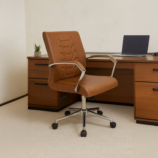 ROYAL Mid-Back Task Chair – Saddle Brown
