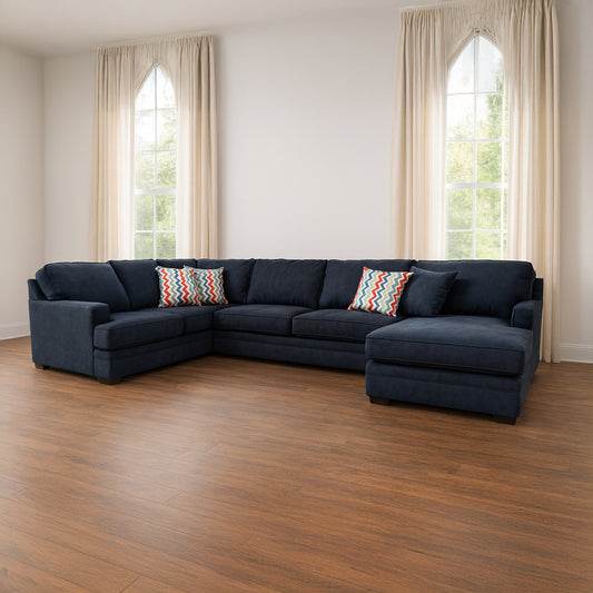 Modern L-Shaped Corner Sofa (Pine Wood, Plywood) Color: black – Talent
