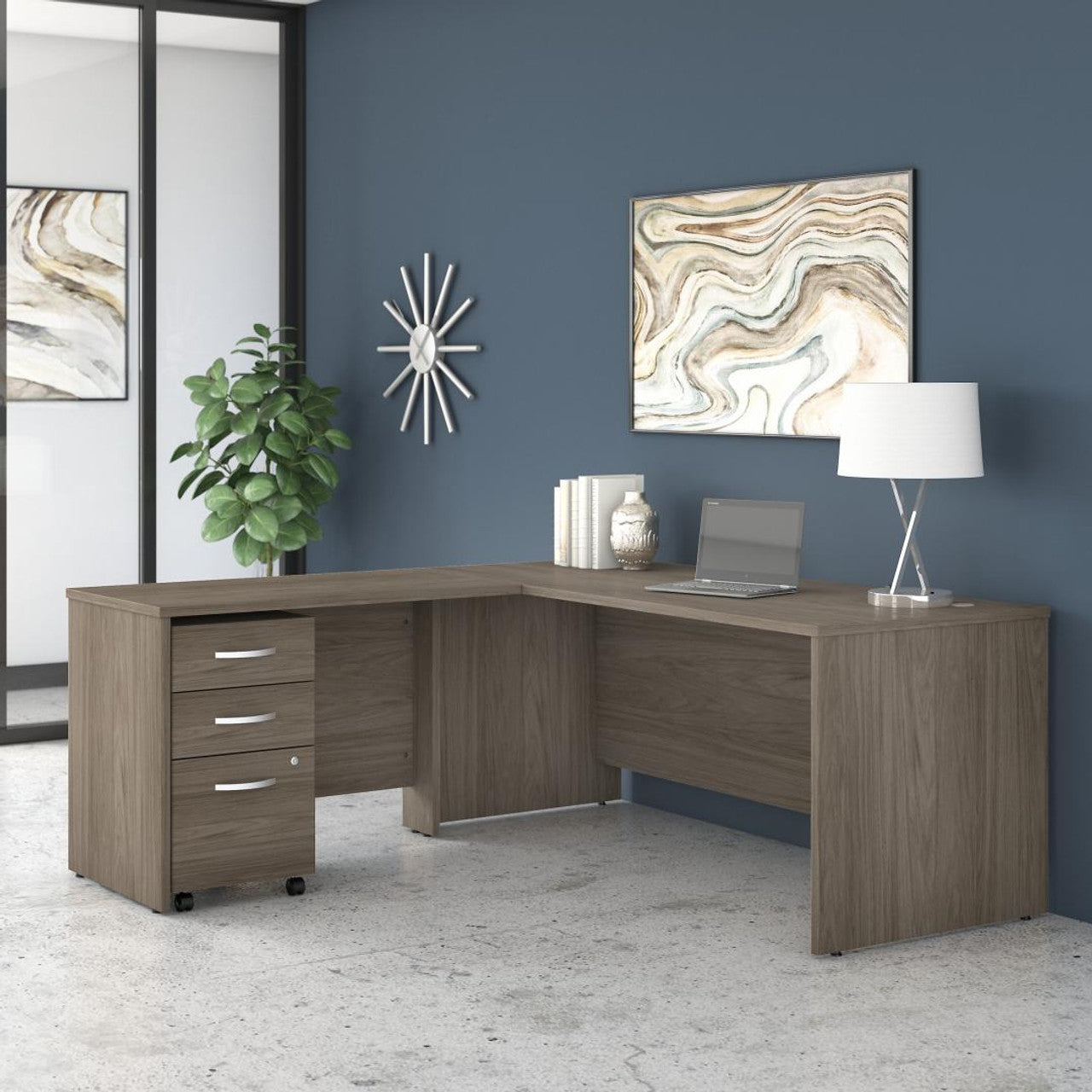 Desk 75 x 220 x 80 cm - Brown - AZ11130