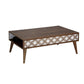 طاولة استقبال 100×60×38 سم - بني وأبيض - AZH-00025
